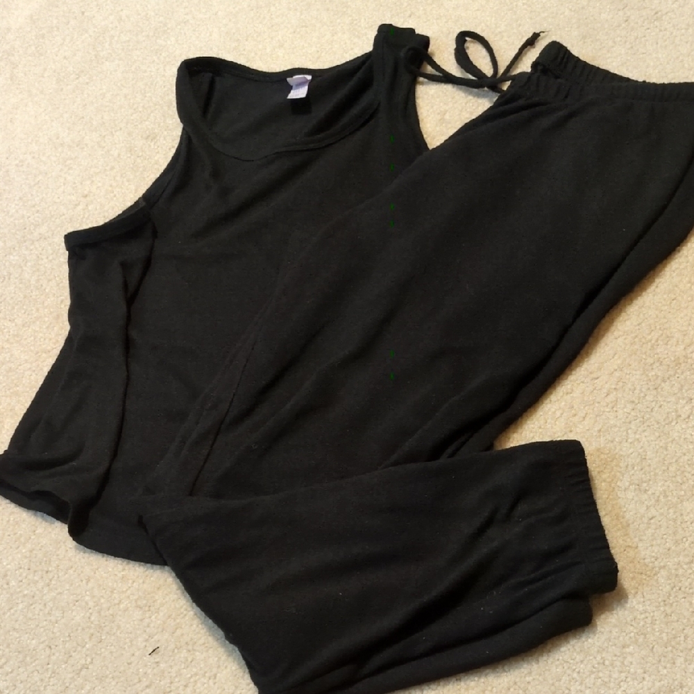 Stars Above - Black Soft Stretch Pajama Set - Medium